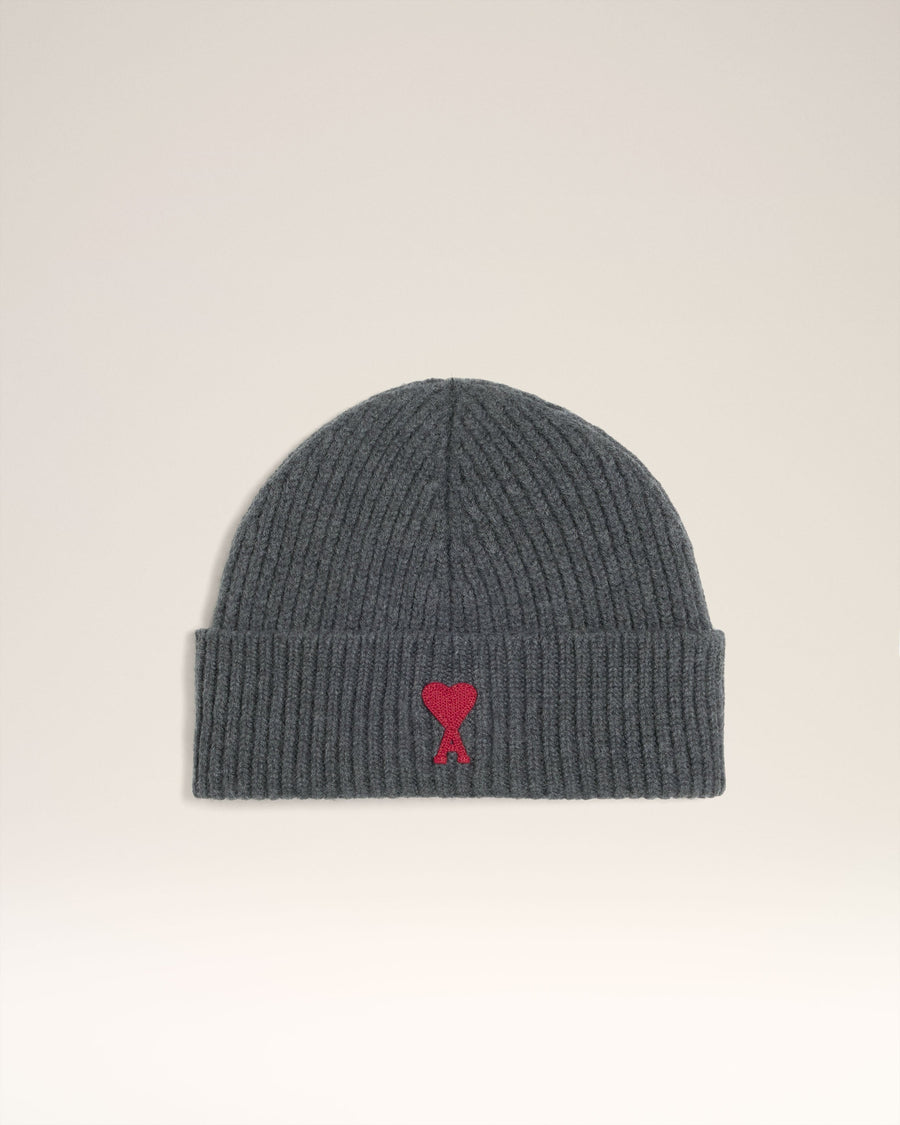 Grey Merino Wool Ami De Coeur Beanie