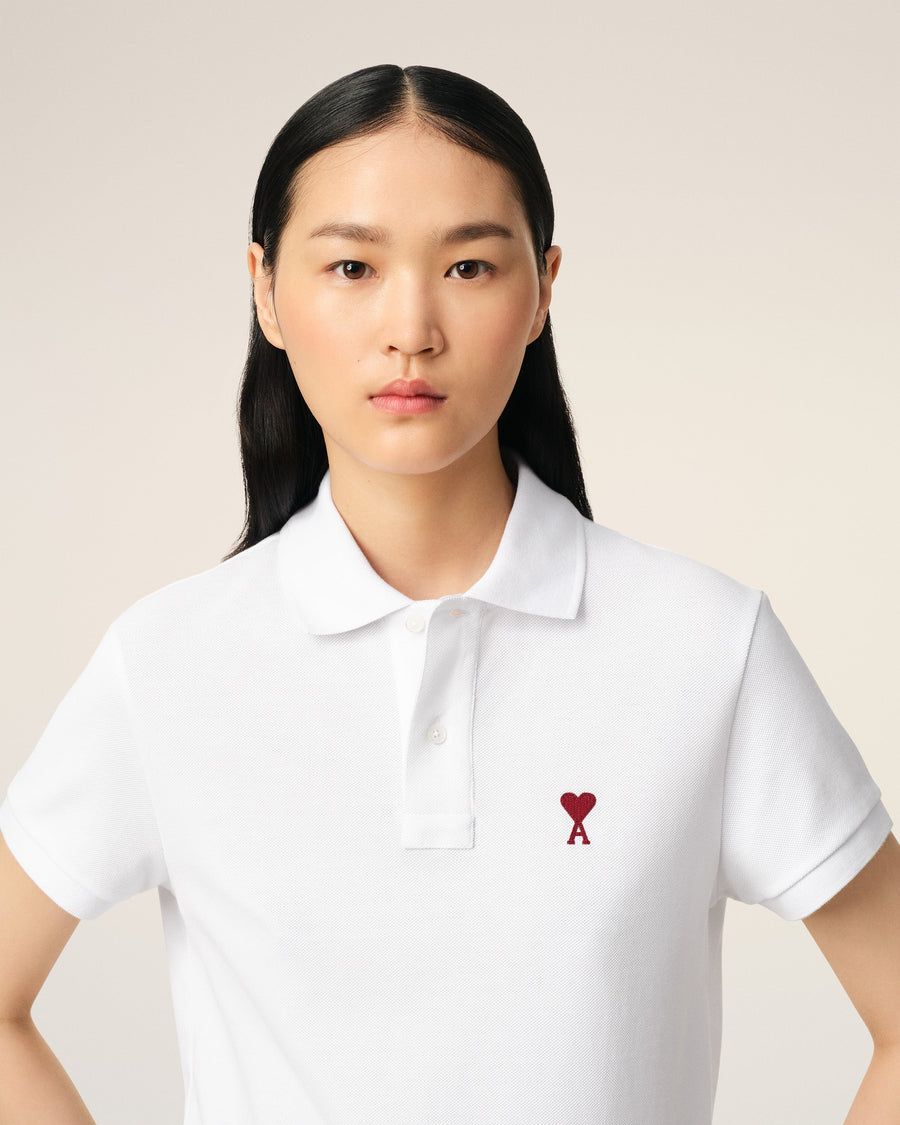 White Organic Cotton Ami De Coeur Polo Shirt