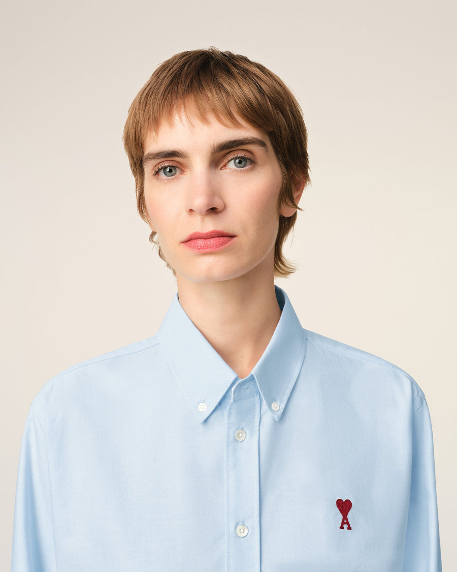 Blue Cotton Button Down Ami De Coeur Shirt