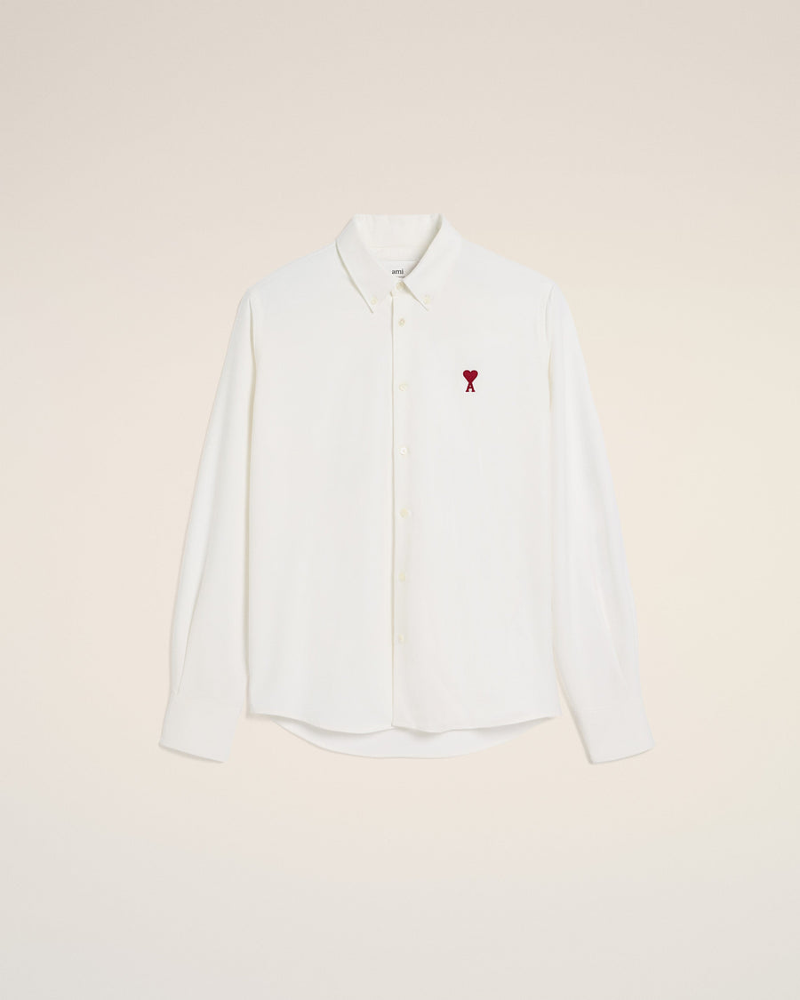 White Cotton Button Down Ami De Coeur Shirt