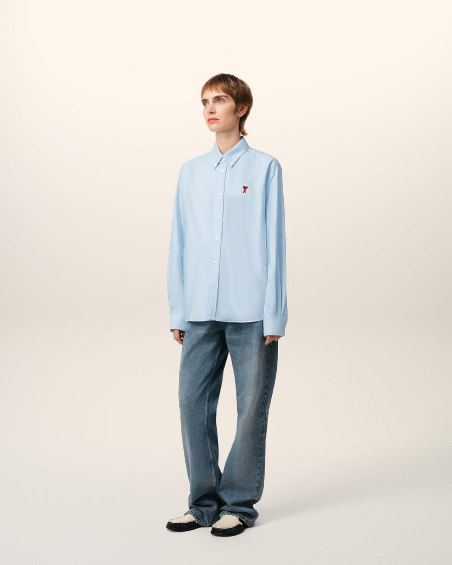 Blue Cotton Button Down Ami De Coeur Shirt