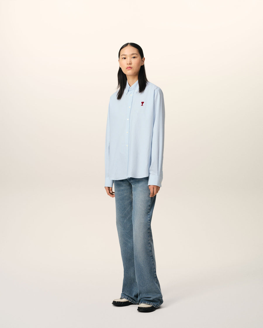 Blue Cotton Button Down Ami De Coeur Shirt