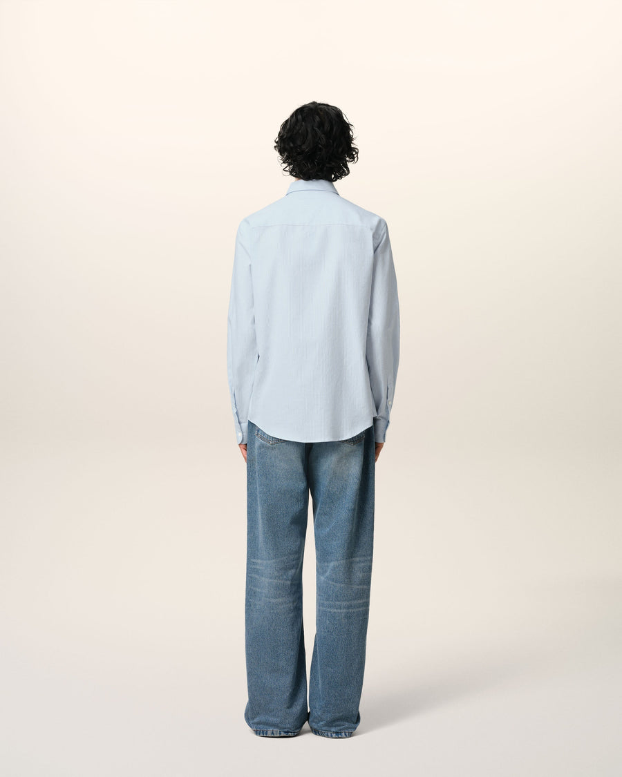 Blue Cotton Button Down Ami De Coeur Shirt