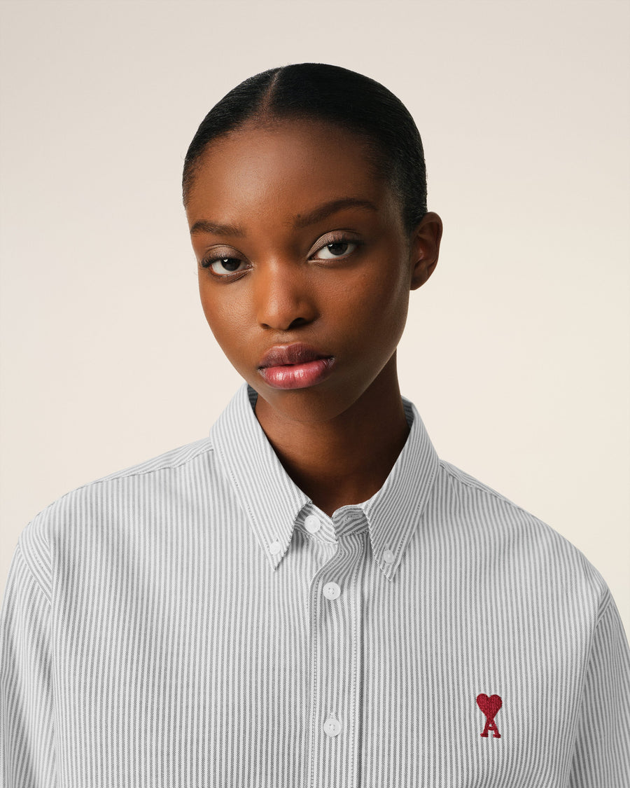 Grey Cotton Button Down Ami De Coeur Shirt