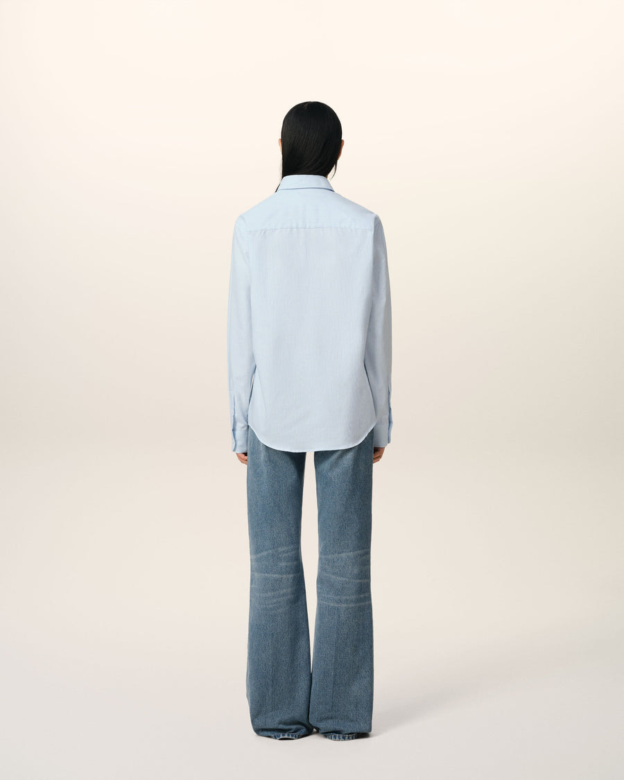 Blue Cotton Button Down Ami De Coeur Shirt
