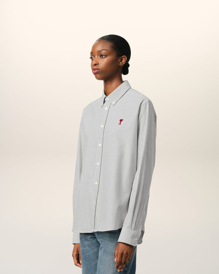 Grey Cotton Button Down Ami De Coeur Shirt