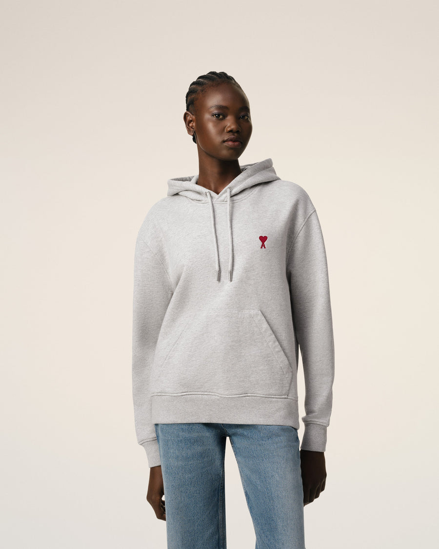 Grey Cotton Ami de Coeur Hoodie