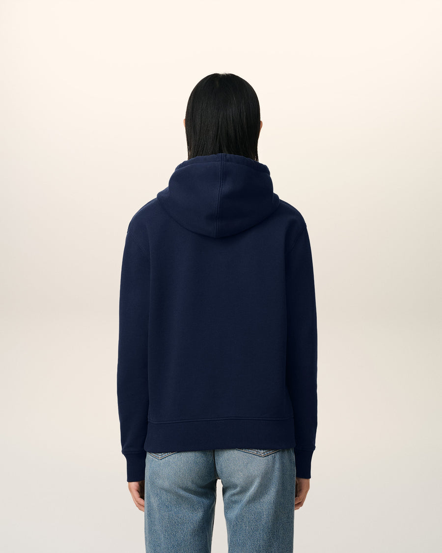 Blue Organic Cotton Ami De Coeur Hoodie