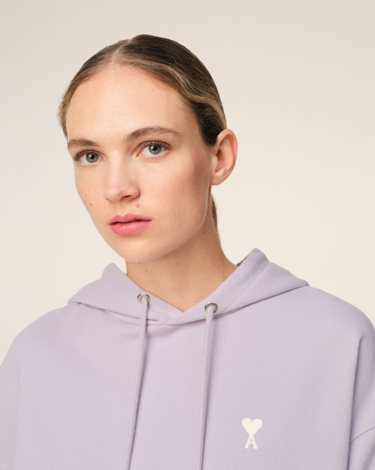 Purple Cotton Ami de Coeur Hoodie