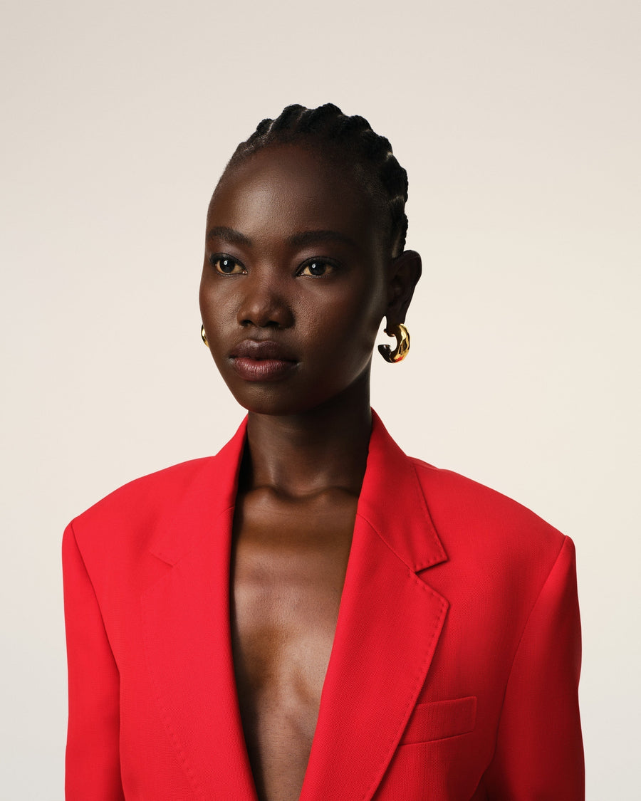 Red Wool Semi-Lined Jacket