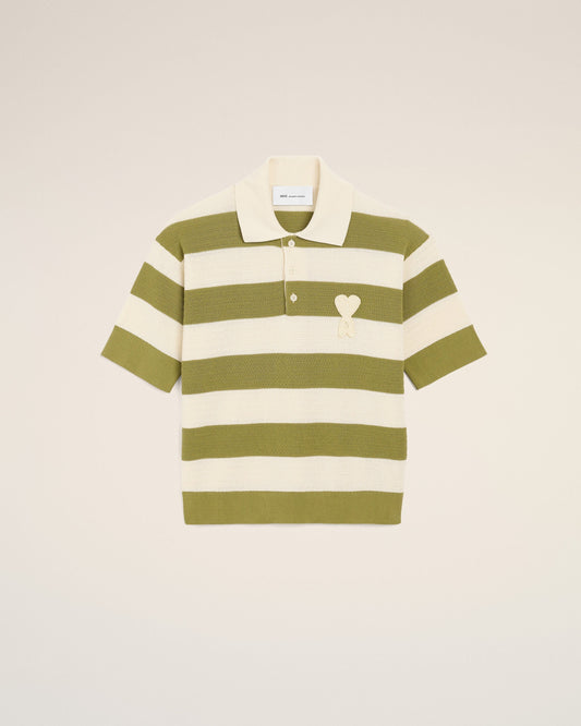 White Cotton Short Sleeves Ami De Coeur Polo