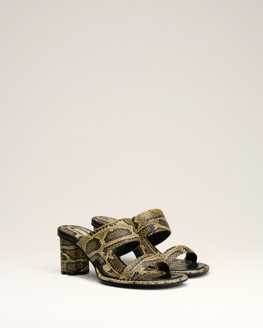 Beige Leather Piano Sandals