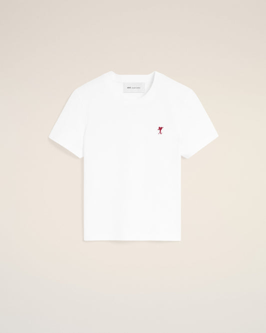 White cotton t-shirt with Ami de Coeur arrow