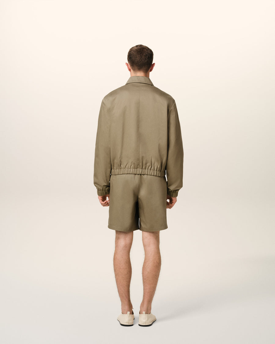 Green Cotton Ami de Coeur Zipped Jacket