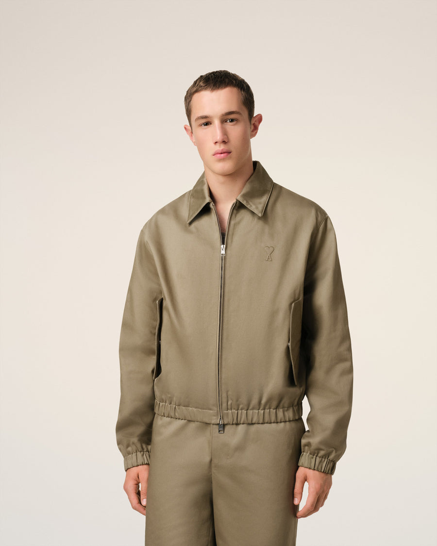 Green Cotton Ami de Coeur Zipped Jacket