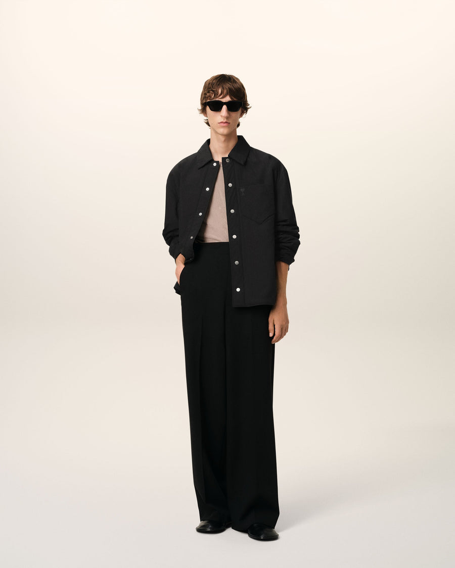 Black Canvas Padded Ami de Coeur Overshirt