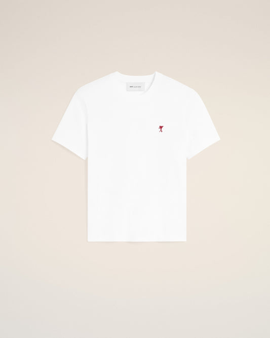 White cotton t-shirt with Ami de Coeur arrow