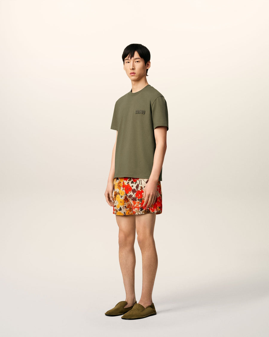 Green Cotton Ami Patch T-Shirt