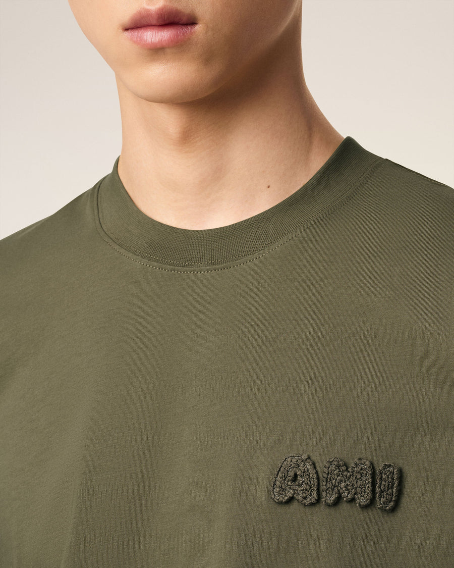 Green Cotton Ami Patch T-Shirt