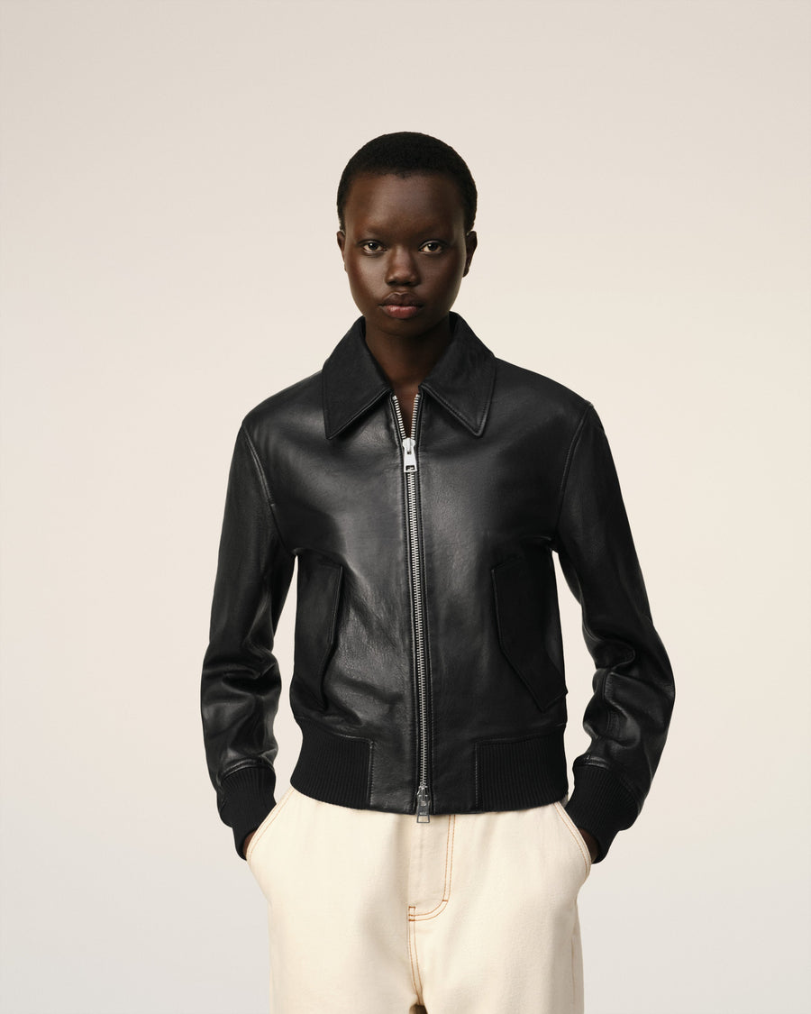 Leather Zipped Jacket