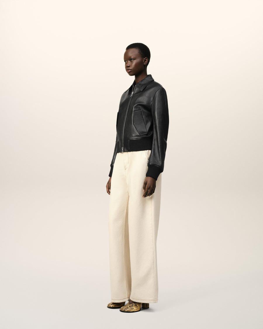 Leather Zipped Jacket