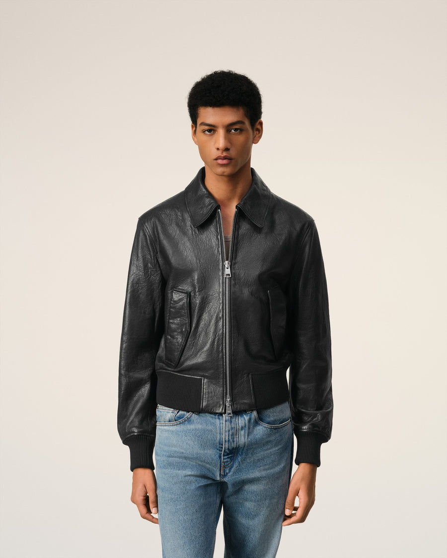 Leather Zipped Jacket