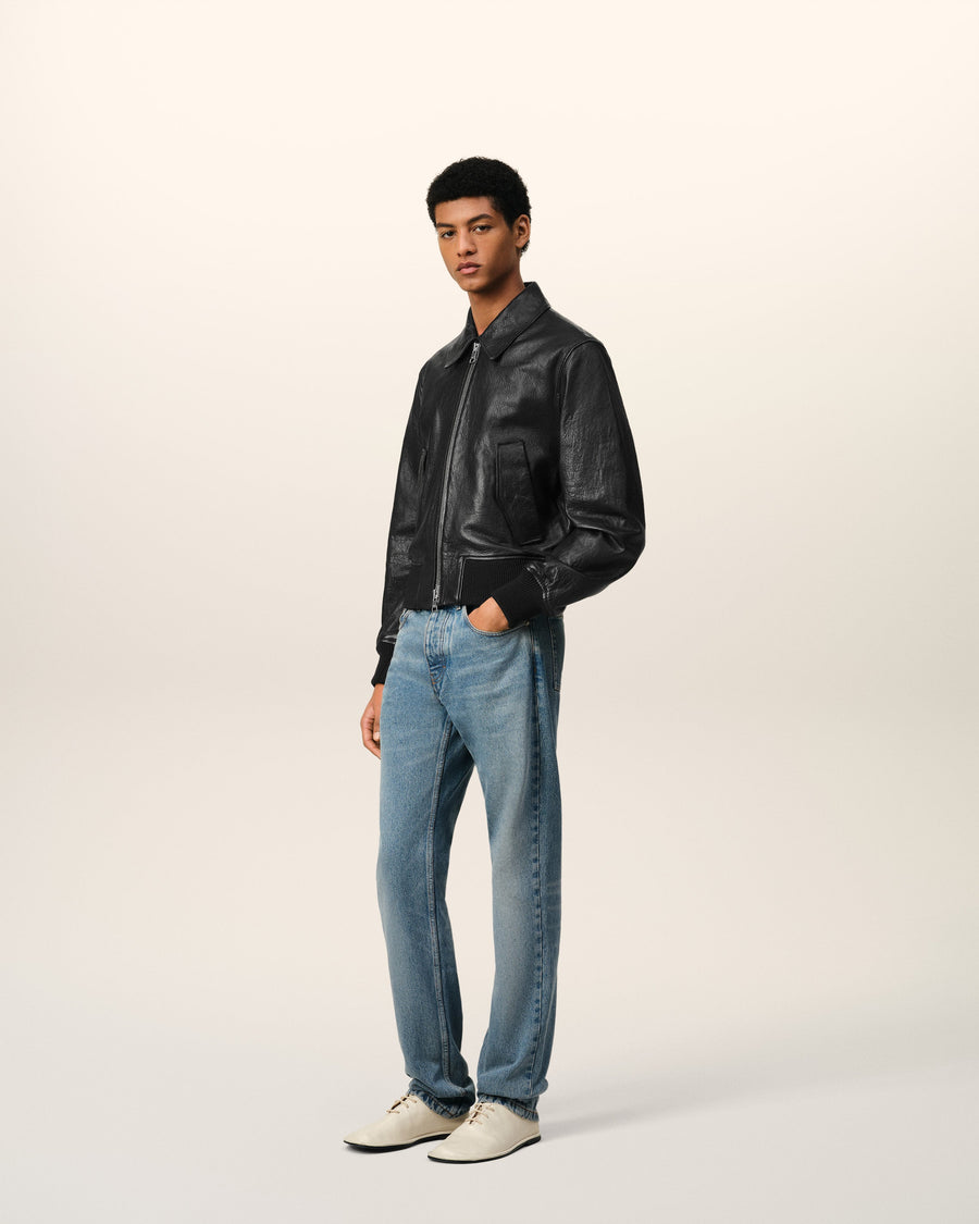 Leather Zipped Jacket
