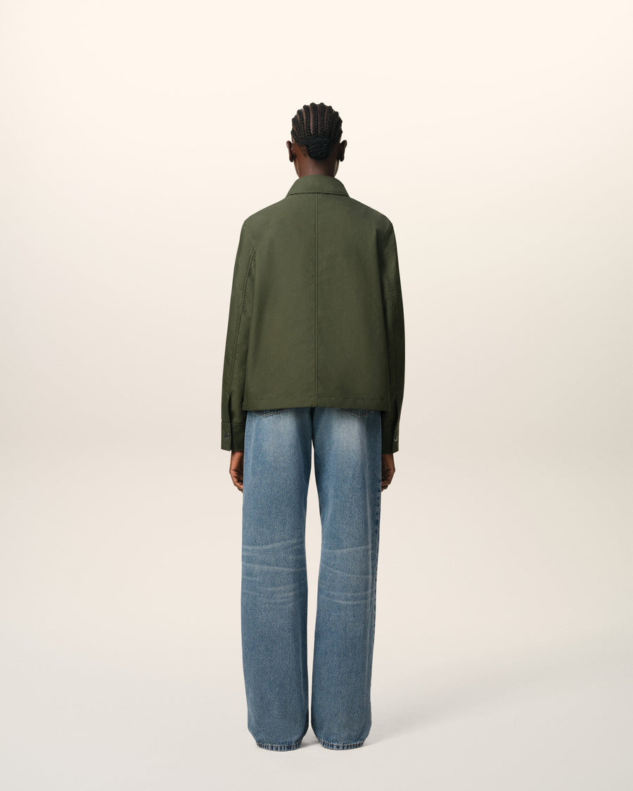 Green Buttoned Jacket