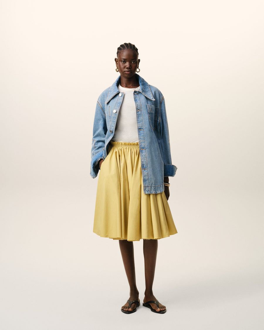 Blue Cotton Ami De Coeur Worker Overshirt