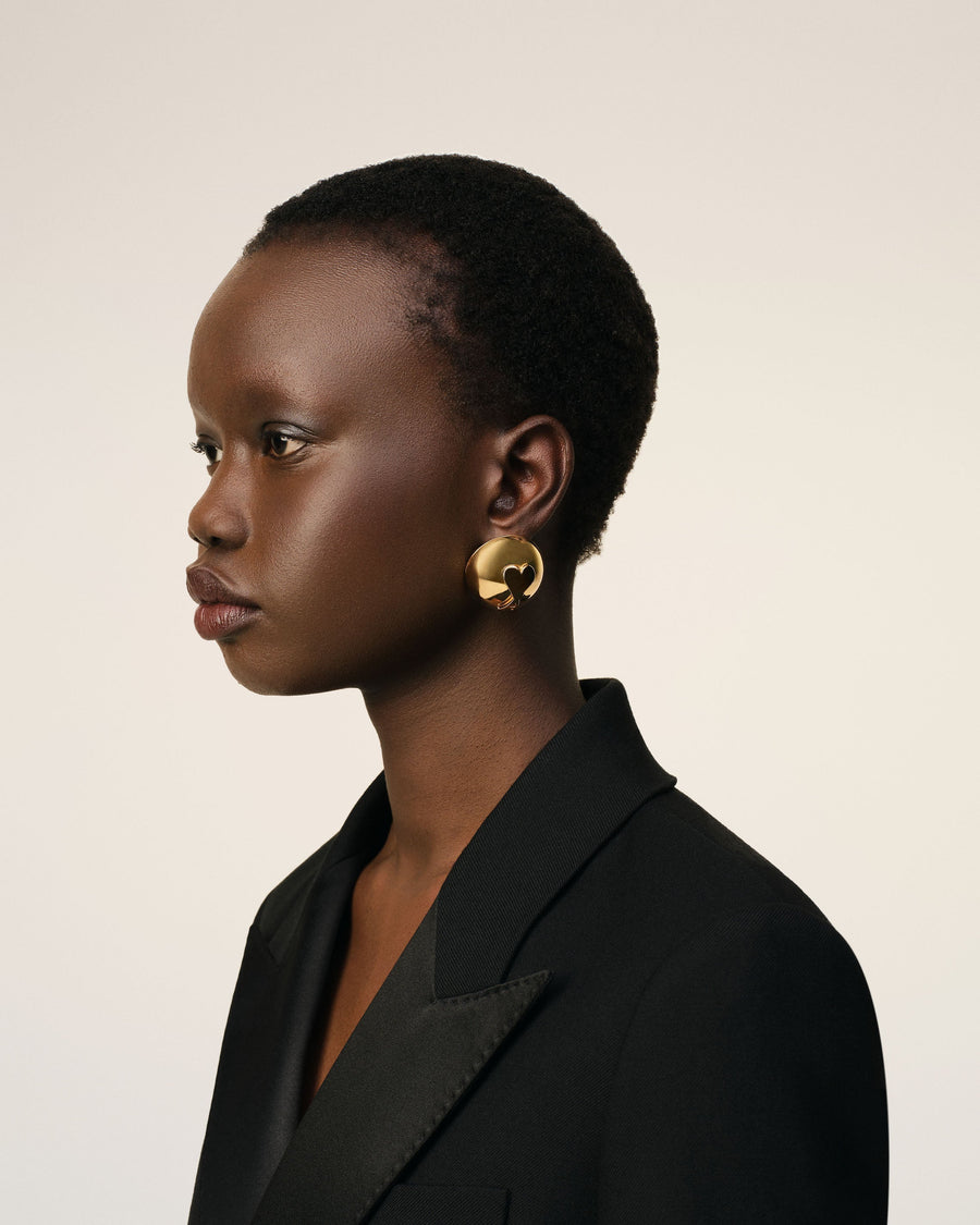 Domed Ami de Coeur Earrings