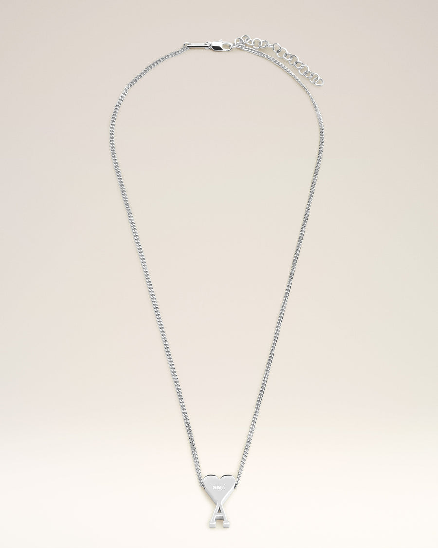 Silver Brass Ami De Coeur Pendant Necklace