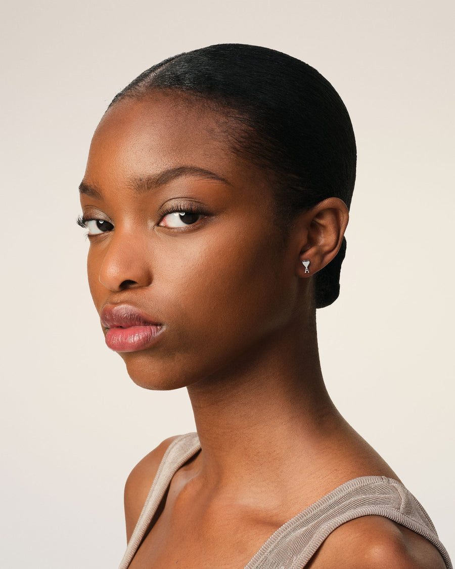 Silver Brass Ami De Coeur Studs