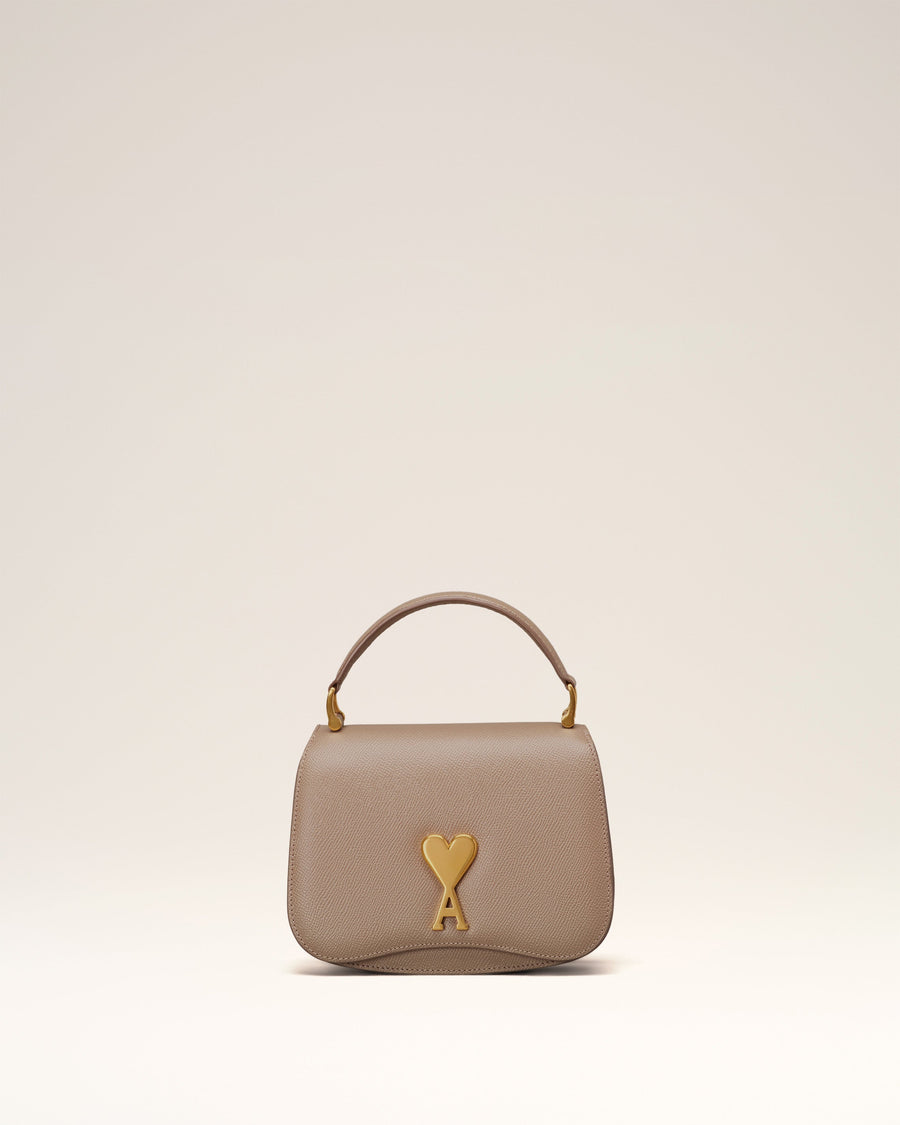 Beige Leather Top Handle Paris Paris Bag