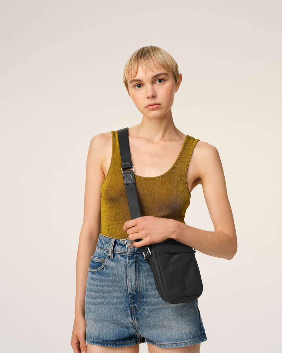 Black Small Ami de Coeur Crossbody Bag