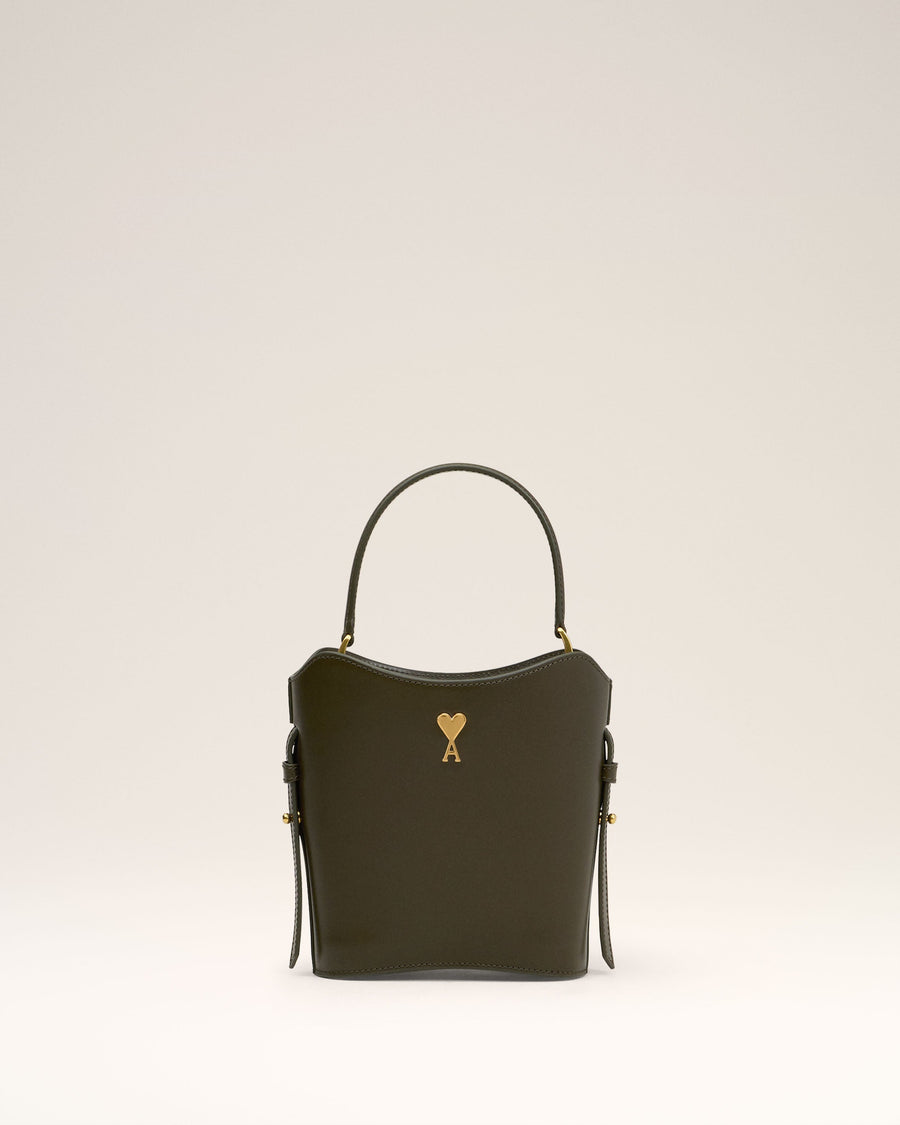 Green Leather Mini Paris Paris Bucket Bag