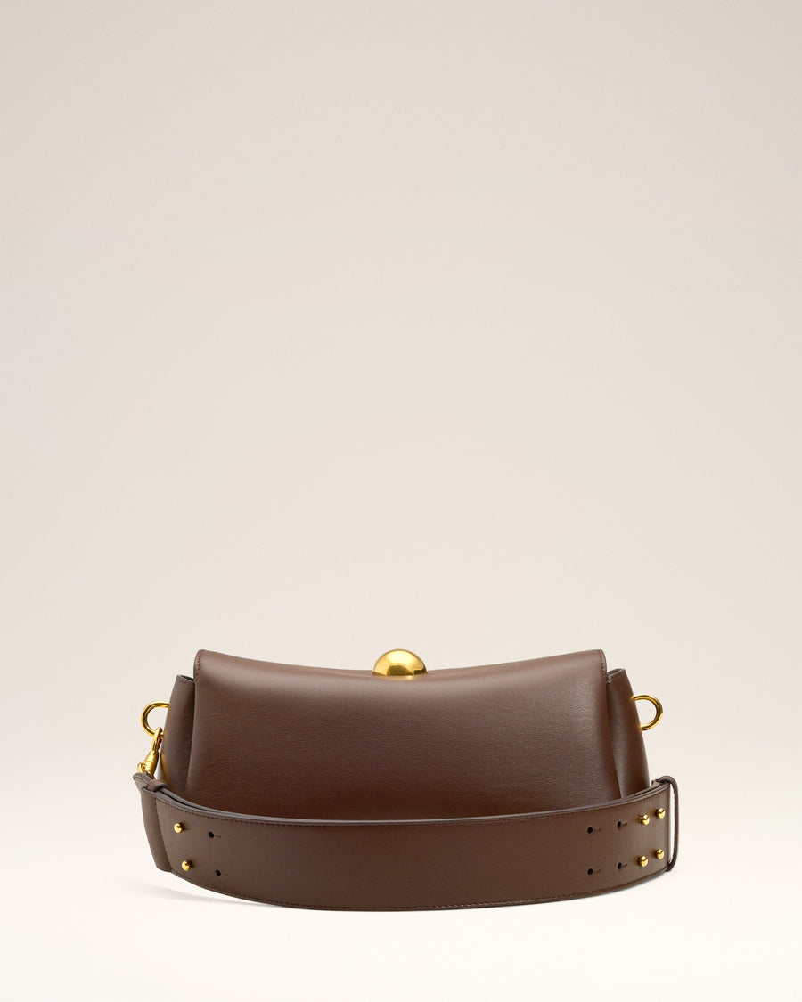 Brown Smooth Leather Carrousel Bag