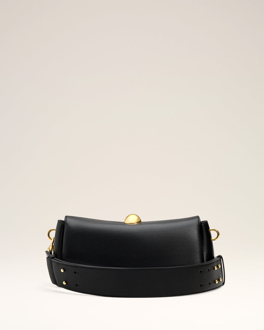 Black Smooth Leather Carrousel Bag