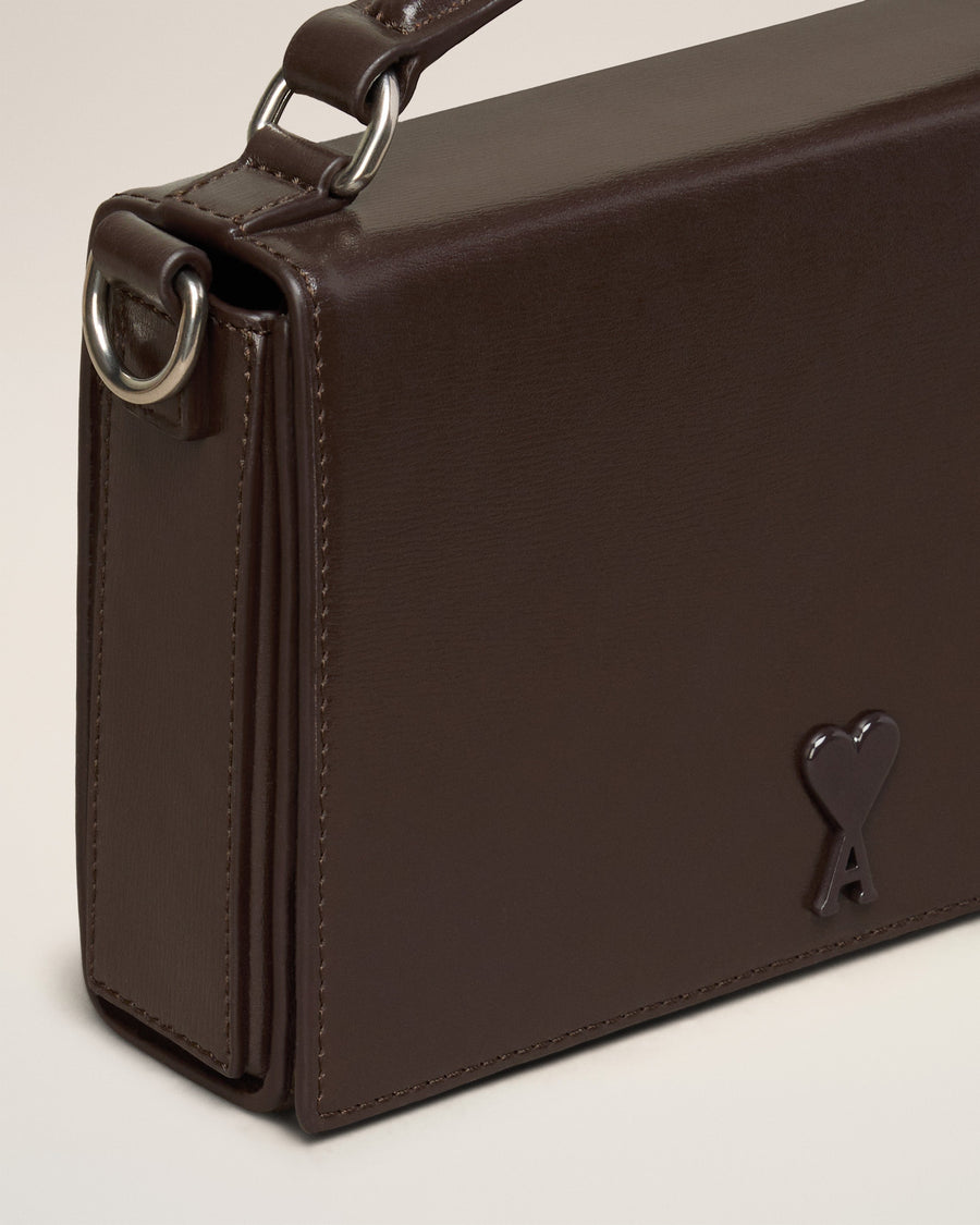 Brown Leather Ami de Coeur Lunch Box Bag