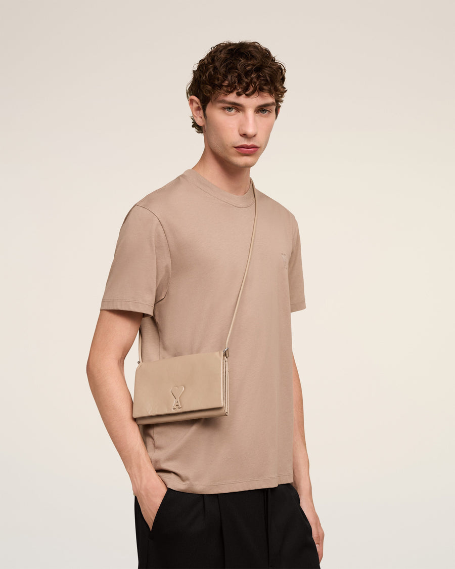 Beige Leather Voulez-Vous Wallet Strap