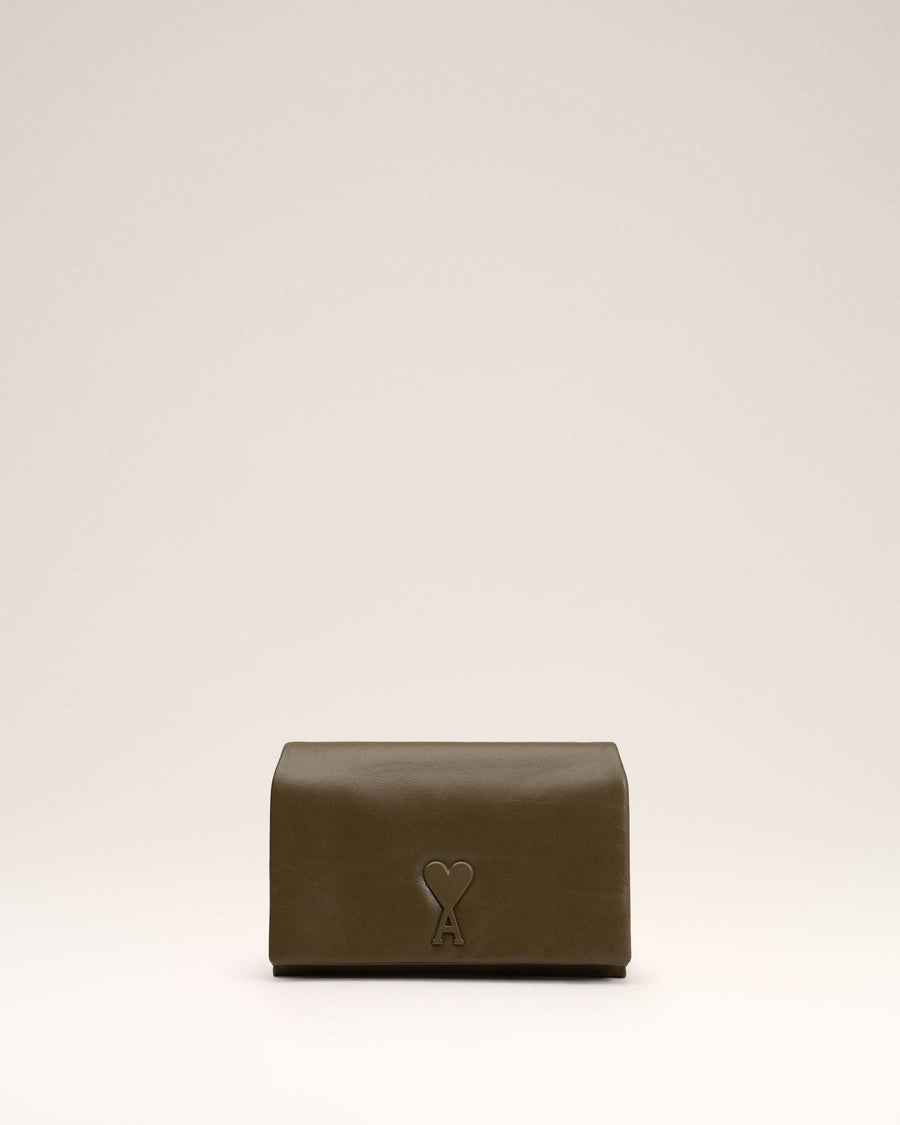 Khaki Leather Voulez-Vous Wallet Strap