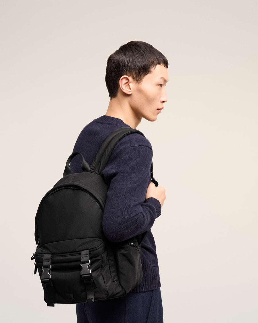 Black Nylon Ami De Coeur Backpack