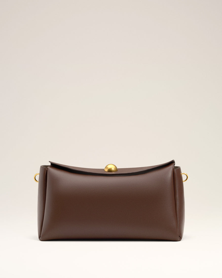 Brown Smooth Leather Carrousel Medium Bag