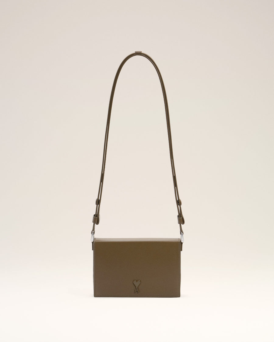 Green Smooth Leather Ami De Coeur Lunch Box Bag