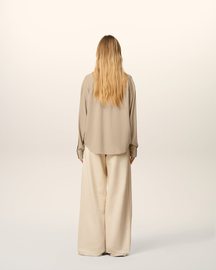 Beige Ami Boxy Shirt