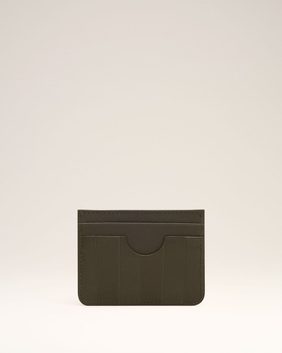 Green Leather Midi Card Holder