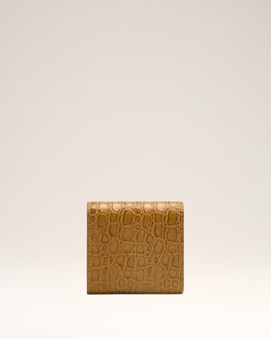 Brown Leather Paris Paris compact wallet