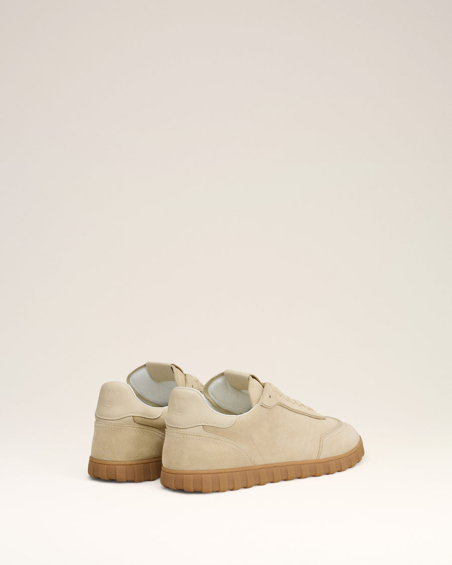 Yellow Leather Low Top Step Sneakers