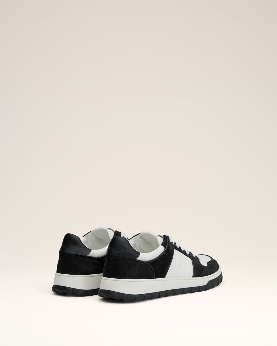 White Leather Low Top Walk Sneakers