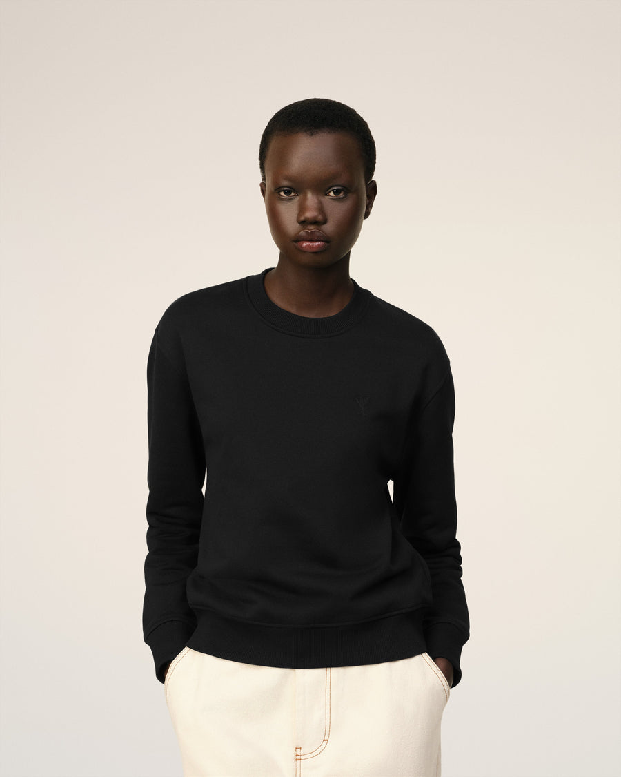 Black Cotton Ami de Coeur Sweatshirt