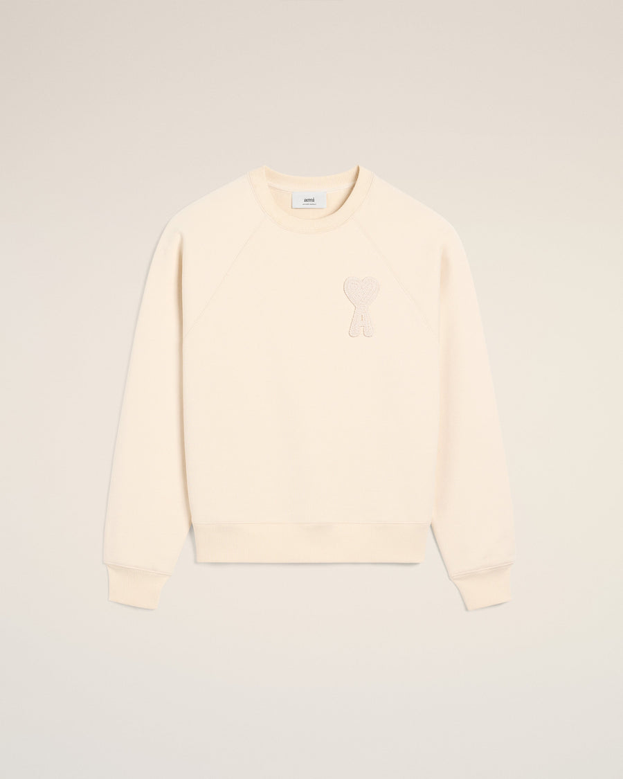 Beige Cotton Ami de Coeur Patch Sweatshirt
